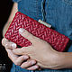 Leather clutch 'Scarlet', Clutches, St. Petersburg,  Фото №1