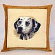 Pillow with the image of a dog Dolmatian to buy. A gift with a dog, Pillow, Ekaterinburg,  Фото №1