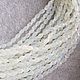 Стеклянные бусины форма капля,лунный камень,нить. Бусины. SilverBranch_Shop. Ярмарка Мастеров.  Фото №4