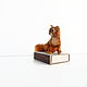 Ginger cat in a box miniature for a dollhouse. Miniature figurines. AnzhWoolToy (AnzhelikaK). My Livemaster. Фото №4