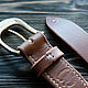 Wide leather men's belt for jeans, brown. Straps. odalgoods (odalgoods). My Livemaster. Фото №4