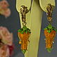 Earrings 'Rose' Lampwork, gold plated, cubic Zirconia. Earrings. Handwork of jewelry.. My Livemaster. Фото №5