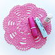 Set knitted interior wipes 'Pink openwork' (2 PCs.). Swipe. Knitwear store. Online shopping on My Livemaster.  Фото №2