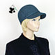 Women's cap baseball cap. 100% wool. Seven colors, Baseball caps, Ekaterinburg,  Фото №1