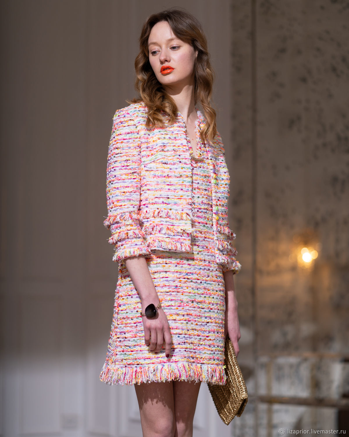 Chanel style jacket in colored tweed, Jackets, Moscow,  Фото №1