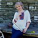 Вязанная , модная блуза в стиле  Boho-chic " Folk Блюз". Блузки. Наталья  Пуховая Мастерская (puhovyiy-master). Ярмарка Мастеров.  Фото №11