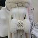 Wedding hand Muff with fur and embroidery. Wedding accessories. ANLace studio. My Livemaster. Фото №4