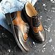 Oxford shoes brown / chocolate black smooth sole, Oxfords, Moscow,  Фото №1