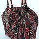 Bags: Red summer Paisley jacquard with beads, Classic Bag, Yalta,  Фото №1