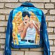 Джинсовая куртка. Фредди Меркури, Боуи, Freddie Mercury. Портрет. Куртки. Ольга  (nigelolart). Ярмарка Мастеров.  Фото №8