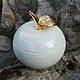 Ceramic jewelry box 'mother of Pearl Apple', Box, Shigony,  Фото №1