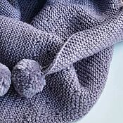 Аксессуары handmade. Livemaster - original item Scarf, Bactus with pompoms knitted. Handmade.