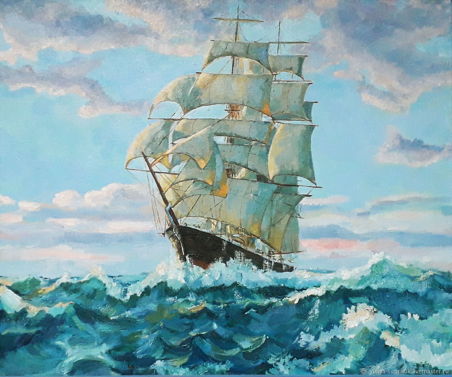 Картины кораблей известных художников. Корабль живопись. Парусник картина.