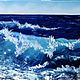 Картина "Глубокое синее море". Картины. Картины  на холсте от Ирины. Интернет-магазин Ярмарка Мастеров.  Фото №2