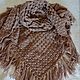 Hooked cacao-brown shawl. Shawls. handwerkhof. Online shopping on My Livemaster.  Фото №2