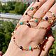 NAVARATNA PADMA DEVI GOLD PRECIOUS MALA. Цепочка. TAISSA WONG Jewelry. Ярмарка Мастеров.  Фото №4