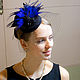 Order Cocktail hat Blue feather. EDIS | дизайнерские шляпы Наталии Эдис. Livemaster. . Hats1 Фото №3