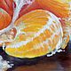 Oil painting on canvas 'Ripe tangerine'. Pictures. Hudozhnik Yuliya Kravchenko (realism-painting). Ярмарка Мастеров.  Фото №4