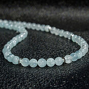 Украшения handmade. Livemaster - original item Beads necklace with aquamarine 