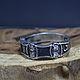 Кольцо мужское с цирконами из серебра 925 пробы HH0102. Кольца. Sunny Silver. Ярмарка Мастеров.  Фото №5