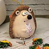 Сувениры и подарки handmade. Livemaster - original item hedgehog ceramic bell. Handmade.