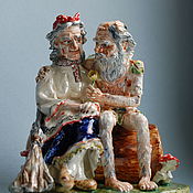 Для дома и интерьера handmade. Livemaster - original item Figurines: Baba Yaga and the Goblin.. Handmade.
