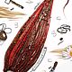 Заказать Дреды на резинке “Iguana Rouge” 90 см из коллекции “Boho-Chic”. ALCHEMY HAIR LUXE | Дреды | Бохо украшения | Аксессуары для волос. Ярмарка Мастеров. . Дреды Фото №3