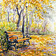  Watercolor 'Park bench'. Pictures. Artist Mariya Kozlova. My Livemaster. Фото №4