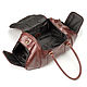 Leather travel bag ' Donald '(brown antique). Travel bag. Russian leather Guild. Online shopping on My Livemaster.  Фото №2