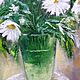 A picture of daisies in a vase, a picture of flowers. Pictures. Kind paintings by Irina Belozerova. My Livemaster. Фото №4