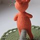 Кот, заяц, кот в костюме зайца. Войлочная игрушка. ТЕПЛАЯ ШЕРСТКА. Ярмарка Мастеров.  Фото №5