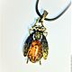 Order Amber pendant Insect beetle decoration for girl woman. BalticAmberJewelryRu Tatyana. Livemaster. . Pendant Фото №3