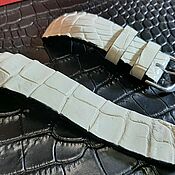 Ремешок для часов из натуральной кожи крокодила