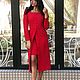Red dress, designer dress, classic dress!. Dresses. elmdesign (ELMDESIGN). Online shopping on My Livemaster.  Фото №2