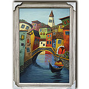Картины и панно handmade. Livemaster - original item Venetian street/ 40h60 cm/ oil painting on canvas. Handmade.