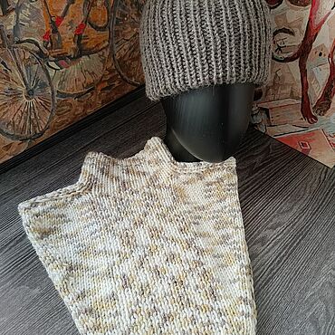 Аксессуары ручной работы. Ярмарка Мастеров - ручная работа Шапка и манишка. Handmade.