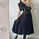  Юбка-солнце в стиле Dior (new look) в бархатный горошек. Юбки. Materia Prima Ателье ОНЛАЙН. Ярмарка Мастеров.  Фото №4