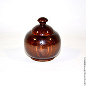 Посуда handmade. Livemaster - original item Wooden pot-barrel, salt shaker with lid made of Siberian Cedar. K15. Handmade.