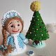 Finger toys Santa Claus snow maiden Christmas tree Snowman New year. Puppet show. sunnytoys-gifts. My Livemaster. Фото №6