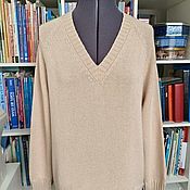 Одежда handmade. Livemaster - original item Jersey con cuello en V en color polvo. Handmade.