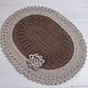 Order Fishnet oval rug handmade 'baby with flower'. knitted handmade rugs (kovrik-makrame). Livemaster. . Carpets Фото №3