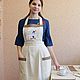 Заказать Кухонный комплект льняной фартук с гусями вышивкой. Татьяна (tatyana-shtory). Ярмарка Мастеров. . Фартуки Фото №3
