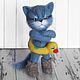 Summer will be! Cat Interior toy is made of wool, Felted Toy, Zeya,  Фото №1