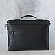 Men's leather messenger bag 'Vincent' (Black). Brief case. DragonBags - Men's accessories. My Livemaster. Фото №4
