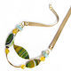 Necklace with onyx and amazonite 'Sparks of heat' yellow, green. Necklace. Irina Moro. My Livemaster. Фото №4