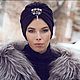 The hat is a turban made of knitted fabric 'Warm', Caps, Ekaterinburg,  Фото №1