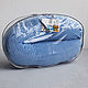 Подушка для беременных (кормящих) Light-Blue Velvet от Superpuff. Подушка для кормления. Superpuff. Ярмарка Мастеров.  Фото №5