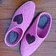 Pink felt Slippers with Hearts. Slippers. snezhana-snezhina (snezhanap). My Livemaster. Фото №6