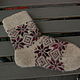 Socks cozy white with pattern Burgundy Norwegian snowflakes. Socks. wool_sock Julia. Online shopping on My Livemaster.  Фото №2