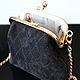 Bag with clasp: Small black suede handbag. Clasp Bag. Olga'SLuxuryCreation. My Livemaster. Фото №5